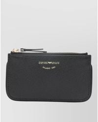 Emporio Armani - Leather Zip Cardholder - Lyst