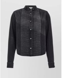 Loewe - Cotton Pleated Denim Shirt - Lyst