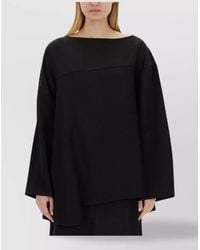 Jil Sander - Silk Blend Asymmetric Regular-Fit Blouse - Lyst