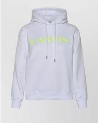 Lanvin - Cotton Logo Hoodie - Lyst