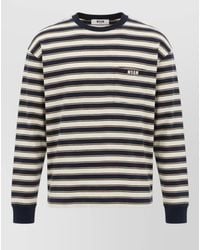 MSGM - Long-Sleeved Striped T-Shirt - Lyst