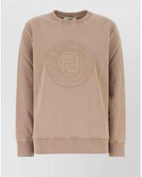 Fendi - Cotton Oversized Logo Sweatshirt - Lyst