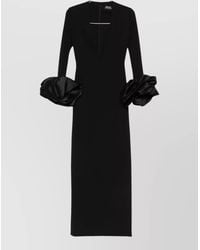 Solace London - Valerie Maxi Dress Deep V Neckline - Lyst