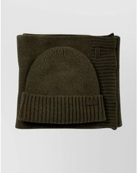 Barbour - "Carlton Fleck" Beanie & Scarf Set - Lyst