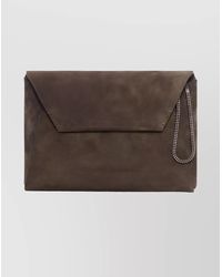 Brunello Cucinelli - Mini Bag With Chain Strap And Envelope Design - Lyst