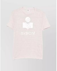 Isabel Marant - Shiny Logo Crew Neck Short Sleeve Top - Lyst