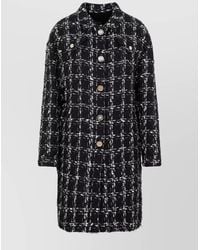 Giambattista Valli - Checked Bouclé Coat - Lyst