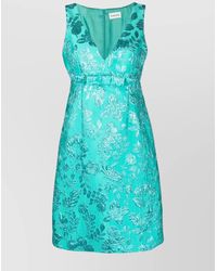 P.A.R.O.S.H. - Floral Embroidered Sleeveless Mini Dress - Lyst