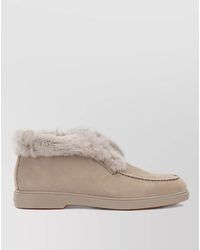 Santoni - Suede Leather Fortune Slippers - Lyst