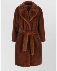 Herno - Faux-Fur Belted Coat - Lyst