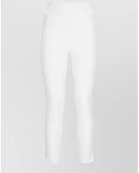 Elisabetta Franchi - High Waist Cropped Trousers Front Flap Pockets - Lyst