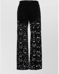 Fendi - High Waist Wide Leg Lace Trousers - Lyst