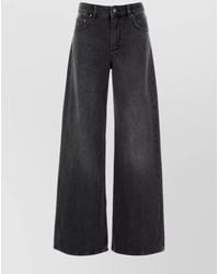 Marine Serre - Denim High-Rise Flared Jeans - Lyst