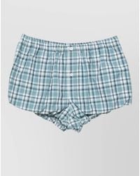 Acne Studios - Organic Cotton Lounge Shorts Plaid Pattern - Lyst