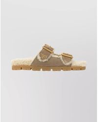 Prada - Neutrals Slippers - Lyst