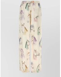 Moschino - Silk Printed Pyjama Trousers - Lyst