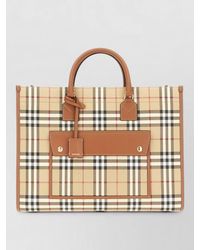 Burberry - Freya Canvas Check Medium Tote Bag - Lyst