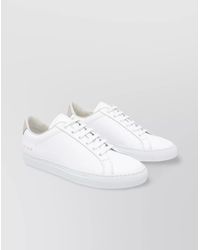 Common Projects - Retro Round Toe Leather Low Top Sneakers - Lyst
