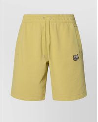 Maison Kitsuné - Mustard Cotton Bermuda Shorts - Lyst