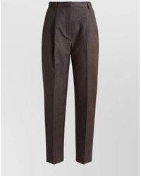 Tory Burch - Trousers Belt Loops Cotton Blend - Lyst