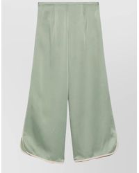 forte_forte - Cropped Pleated Wide-Leg Trousers - Lyst