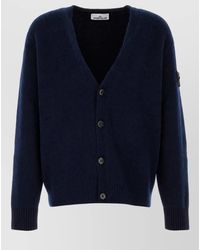 Stone Island - Alpaca-Blend V-Neck Cardigan - Lyst