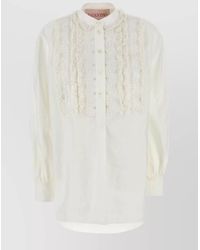 Valentino Garavani - Cotton Linen Silk Blouse - Lyst