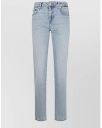 7 For All Mankind - Calie Straight Leg Denim Five Pocket Trousers - Lyst