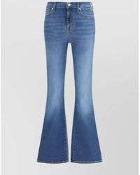 7 For All Mankind - High Waist Flared Slim Leg Trousers - Lyst