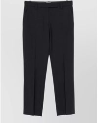 Brunello Cucinelli - Wool Tailored Trousers High Waist Slim Fit - Lyst