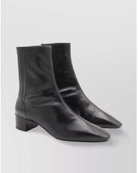 Aquazzura - Block Heel Ankle Boots With Pointed Toe - Lyst
