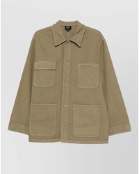 A.P.C. - Straight Jacket Chest And Front Pockets - Lyst