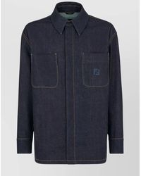 Fendi - Denim Shirt Jacket - Lyst