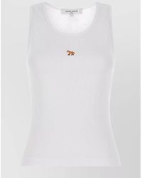 Maison Kitsuné - Ribbed Texture Sleeveless Tank Top - Lyst