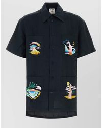 CASABLANCA - Viscose Linen Shirt - Lyst
