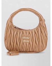 Miu Miu - Matelassé Lamb Leather Shoulder Bag - Lyst