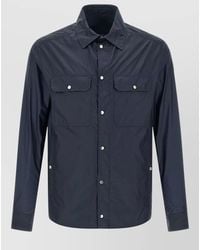 Moncler - Ripstop Shirt Long Sleeves Button Down Collar - Lyst