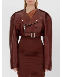 Rick Owens - Lamb Leather Cropped Jacket - Lyst