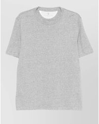 Brunello Cucinelli - Linen Blend Crewneck Short-Sleeve T-Shirt - Lyst