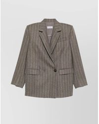 Alberto Biani - Pinstripe Double-Breasted Blazer - Lyst