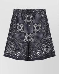 Amiri - Straight Shorts Elastic Waistband Side Pockets Print - Lyst