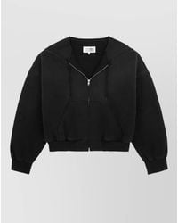 MM6 by Maison Margiela - Cotton Hooded Sweatshirt - Lyst