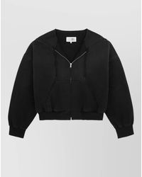 MM6 by Maison Margiela - Cotton Hooded Sweatshirt - Lyst