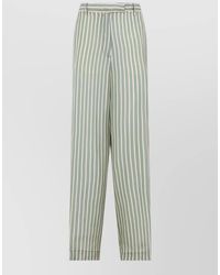 Dries Van Noten - Pen Striped High Waist Wide Leg Trousers - Lyst
