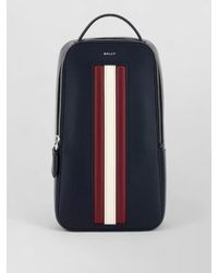 Bally - Leather Crossbody Bag Top Handle Stripe - Lyst