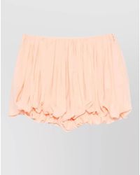 Chloé - Silk Pleated Bubble-Hem Mini Shorts - Lyst