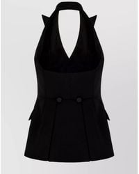 Max Mara - Stretch Viscose Backless Vest - Lyst