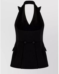 Max Mara - Wool Vest With Halterneck And Backless Design - Lyst