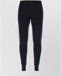 Prada - Cashmere Ribbed Cuff Track Pants - Lyst