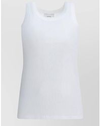Loulou de Saison - Ribbed Scoop Neck Sleeveless Knit Top - Lyst